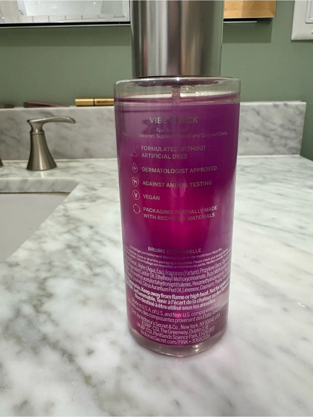 PINK Victoria's Secret Flirty Body Mist — Purple-Pink Bottle
